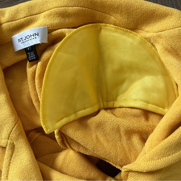 Vintage St. John Yellow Women's Wool & Rayons Jacket (8) - Picture 7 of 7